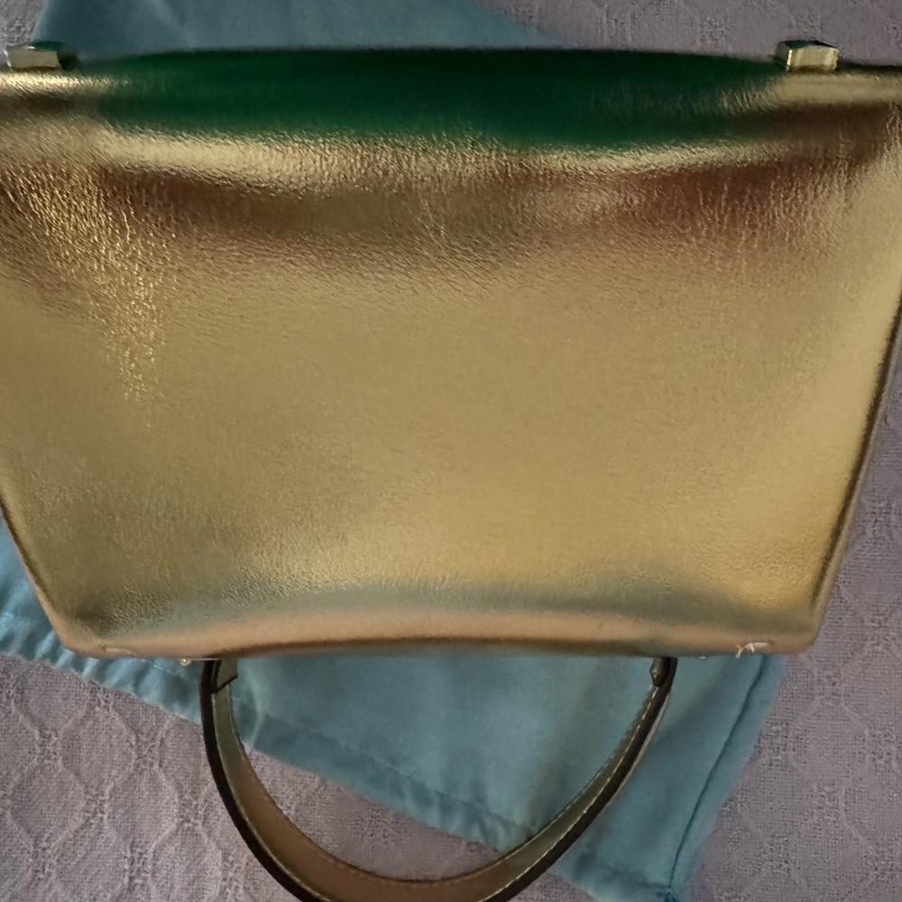 Tiffany & Fred Gold Stud Gold Leather bag - Picture 6 of 8